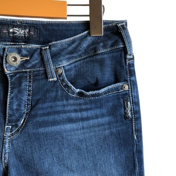 Silver Jeans Suki Capri Mid Rise Curvy Fit Size 28 - Picture 6 of 13